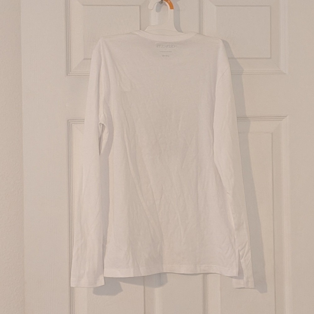 Crewcuts J.Crew Girls Christmas Golden Retriever Dog LS Tee‎ White L 10-11 NWT - Picture 7 of 7